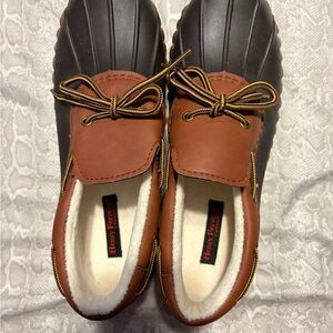 Henry Ferrera Rain Moccassins Mission Brown Faux Fur Weather Resistant
Shoes